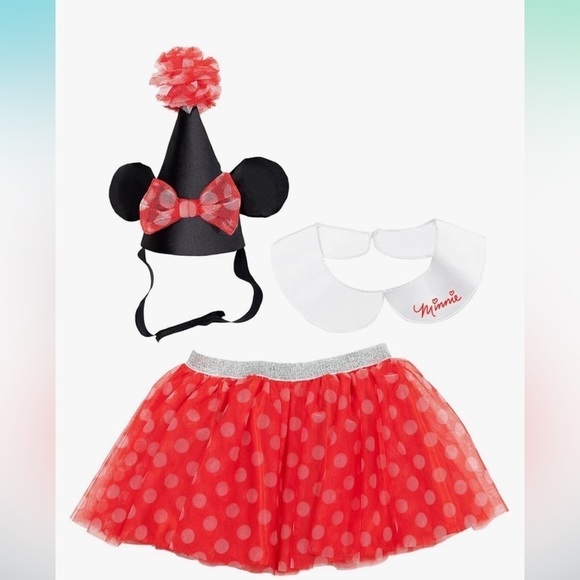 Disney Other - NWT Disney Minnie Mouse Baby Girls Costume Skirt ,Collar,Hat 3 Piece